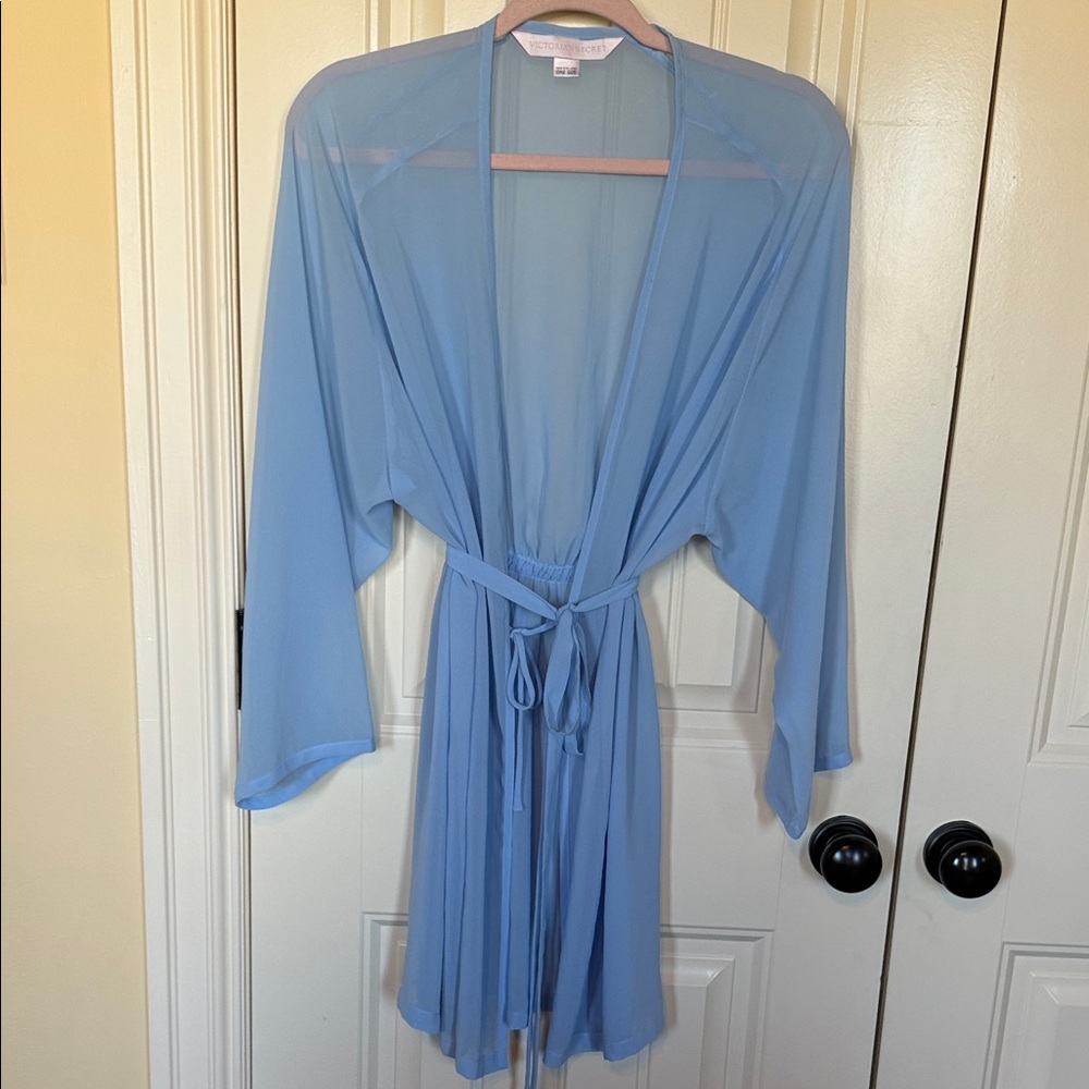 Victoria's Secret Sheer Light Blue Robe
